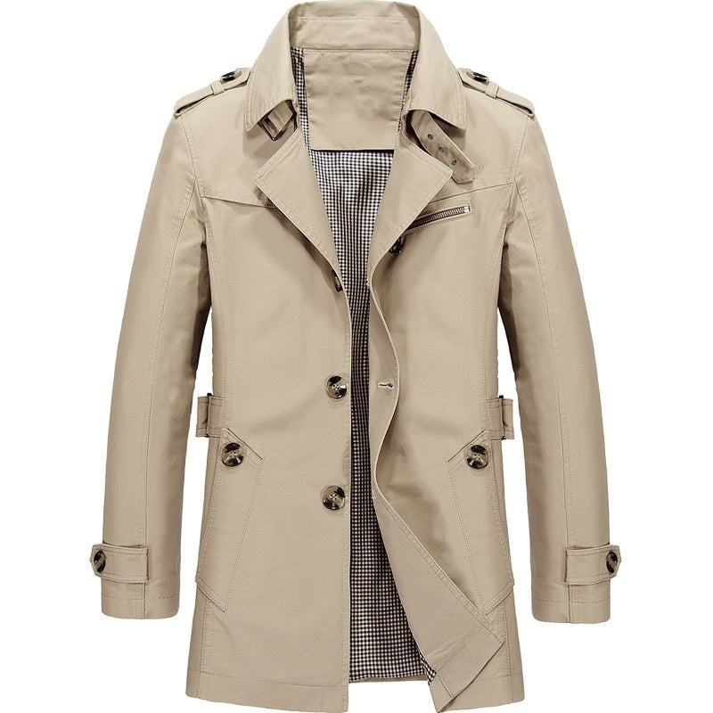 Cotton Trench Coat For Men