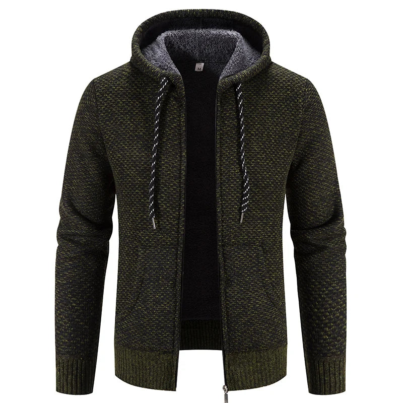 Knitted Warm Hoodie Jacket for Men