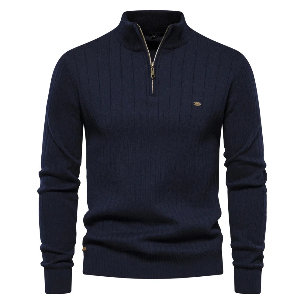 Liam Autumn Zipper Pullover Sweater